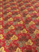 TRADITIONAL WELSH COTTON PRINTED QUILT, double printed, decorated with foliage in colours against