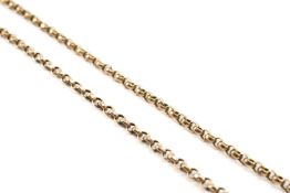 YELLOW GOLD CIRCLE LINK CHAIN, with swivel loop, tests as 9ct gold, 10.9gms Provenance: deceased