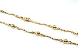 18CT GOLD FANCY LINK NECKLACE, 45cms long, 21.5gms, stamped '750' Provenance: private collection