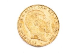 EDWARD VII GOLD SOVEREIGN, 1910, 8.0gms Provenance: private collection Ceredigion
