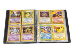 SMALL POKEMON FOLDER CONTAINING VARIOUS PROMO POKEMON CARDS, including MewTwo, Dragonite, Moltres