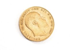 EDWARD VII GOLD SOVEREIGN, 1909, 8.0gms Provenance: private collection Ceredigion