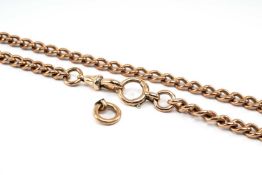 9CT GOLD CURB LINK CHAIN, 46cms long, 36.1gms Provenance: private collection Ceredigion