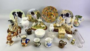 SHERRATT & SIMPSON COMPOSITE GROUP mother, child and lamb, on wooden plinth titled 'April