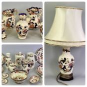MASONS MANDALAY/BLUE MANDALAY IRONSTONE CHINA - a good quantity including table lamps and plates,
