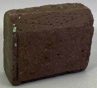 WELSH FOLK ART - carved slate doorstop in the form of a bureau chest, 15cms H, 18cms W, 7cms D