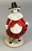 Y FERCH GYMRAIG 'THE WELSH GIRL' ROYAL WORCESTER FIGURINE - 18cms H (Exclusive J H Williams & Son