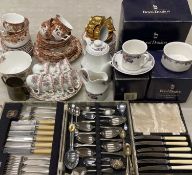 LATE 19TH CENTURY PART TEA SERVICES (2), Royal Doulton 'Autumn's Glory' LS1086 tea service, boxed as