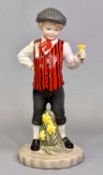 Y CYMRO BACH 'WELSH BOY' ROYAL WORCESTER FIGURINE - 15cms H (Exclusive J H Williams & Son