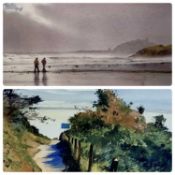 ROB PIERCY RCA, RWSW (British born 1946) colour prints (2) - 'Y Sgwrs', 26.5 x 38.5cms and 'Llwybr