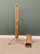 WINDSOR & NEWTON LARGE ADJUSTABLE ARTIST'S EASEL - 186cms H & A NON-BRANDED TRAVEL PAINTBOX