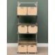 IKEA CHROME EFFECT METAL RACK & BOX STORAGE SYSTEM, adjustable shelving with the storage boxes - Image 1 of 2