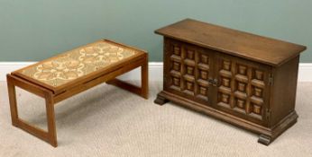 YOUNGER - TOLEDO SMALL SIDEBOARD & A MID-CENTURY TILED TOP COFFEE TABLE, 60cms H, 103cms W, 44cms