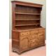 CIRCA 1830 OAK WELSH DRESSER, the three-shelf rack with wide backboards and shaped front detail over - Image 4 of 5