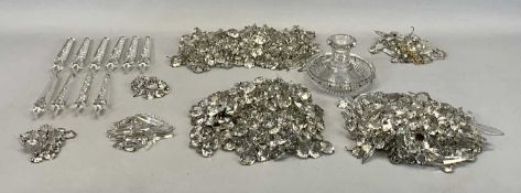 VICTORIAN CLEAR CUT GLASS CHANDELIER/LUSTRE DROPS, A COLLECTION