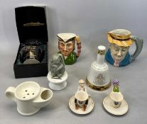 QE2 SINGLE MALT SCOTCH WHISKY BOTTLE with stopper, in a commemorative box, a Bells commemorative