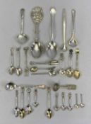 DUTCH & OTHER CONTINENTAL SILVER & SILVER PLATED SPOONS - 14 and 12 respectively, to include a large