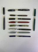 MIXED BRAND FOUNTAIN PEN COLLECTION (10) - to include a Wyvern Perfect and a Pixie, both marbled