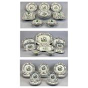 COPELAND LATE SPODE DINNER SERVICE including four tureens and covers, graduated meat plates and
