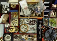 VINTAGE & LATER MAINLY COSTUME JEWELLERY COLLECTION - some designer items, Aynsley porcelain fruit