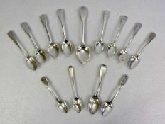 GEORGIAN SILVER SPOONS (13) - 18th and early 19th Century, the largest, along with five of the