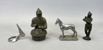 CHROME CAR MASCOTS - Desmo 'copyright' horse, Willys Knight, ETC