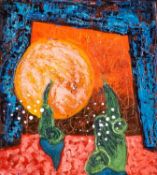 ‡ CERI PRITCHARD oil on board - entitled verso 'Prima Elementa', signed and dated 2015 verso, 13 x