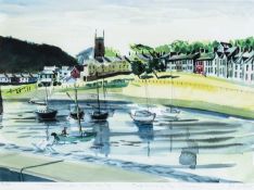 ‡ JOHN JULIAN PETTS limited edition (21/100) print - entitled 'Early Morning, May, Aberaeron',