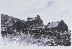 ‡ SIR KYFFIN WILLIAMS RA limited edition (2/50) print - 'Hendre, Waelod', signed, 38 x 55cms