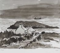 ‡ SIR KYFFIN WILLIAMS RA limited edition (105/350) print - 'Moelfre', signed with initials, 54 x