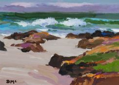 ‡ DONALD MCINTYRE acrylic - entitled verso ' Western Sea No.3', signed with initials, 20 x 28cms