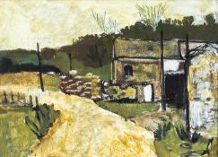 ‡ GWILYM PRICHARD oil on board - entitled verso, 'Ty Newydd Farm', 21.5 x 29cms Provenance: