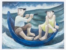 ‡ MURIEL DELAHAYE limited edition (10/275) coloured print - entitled, 'Looking for Carreg Felin',