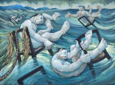 ‡ MURIEL DELAHAYE oil on canvas - entitled verso 'Maelgwyn', signed, 86 x 116cms Provenance: private