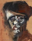 ‡ ALASTAIR ELKES-JONES mixed media - entitled verso 'The Writer', 28 x 22cms Provenance: private