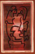 ‡ ROBERT HUNTER watercolour - entitled verso 'Women in Firelight' on Attic Gallery label, signed, 24