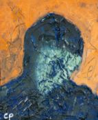 ‡ CERI PRITCHARD oil on board - entitled verso 'Y Pen 1', signed with initials on front, fully