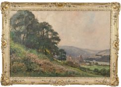 ‡ DONALD FLOYD oil on canvas - Tintern Abbey, Monmouthshire, signed, 60 x 90cms Provenance: