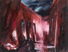 ‡ JOHN MacFARLANE gouache - set of Falstaff, signed & dated '95, 34 x 45cms Provenance: private