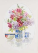 ‡ ANDREW DOUGLAS FORBES watercolour - still-life, signed, 50 x 34cms Provenance: private
