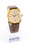 ROLEX PRECISION OYSTERDATE GOLD CAPPED ROULETTE CALENDAR WRISTWATCH, c. 1955, assumed ref. 6694,
