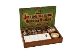 WINDSOR & NEWTON 'ILLUMINATING COLOURS AND MATERIALS' ARTIST'S BOX, the mahogany box containing