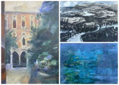 ‡ RONALD LOWE (British, 1932-1985) oil on board - entitled verso 