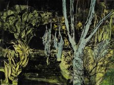 ‡ RONALD LOWE (British, 1932-1985) screenprint - forest landscape, 51 x 63cms Comments: framed and