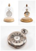 THREE POCKET WATCHES to include WALTHAM HALF HUNTER POCKET WATCH, top wind 15J movement no.