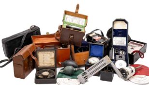 ASSORTED WIND/GAS INSTRUMENTS, including several Davis & Sons anemometers, Auer gas tester, air