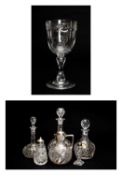 LAURENCE WHISTLER C.B.E. (1912-2000): EDINBURGH & LEITH FLINT GLASSWORKS GOBLET, 1953, engraved EIIR