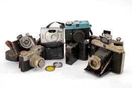 ASSORTED CAMERAS, comprising Ensign Cupid, Junka optic F/4.5cm, Canon Ixus M1 32mm, Mini Diana 24mm,
