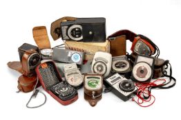 ASSORTED LIGHT METERS, including Weston Master II universal exposure meter, Actino exposure meter
