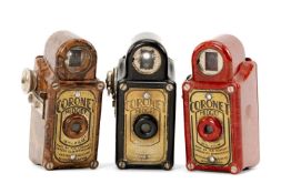 THREE CORONET MIDGET SUB-MINIATURE CAMERAS, 16mm film (3)